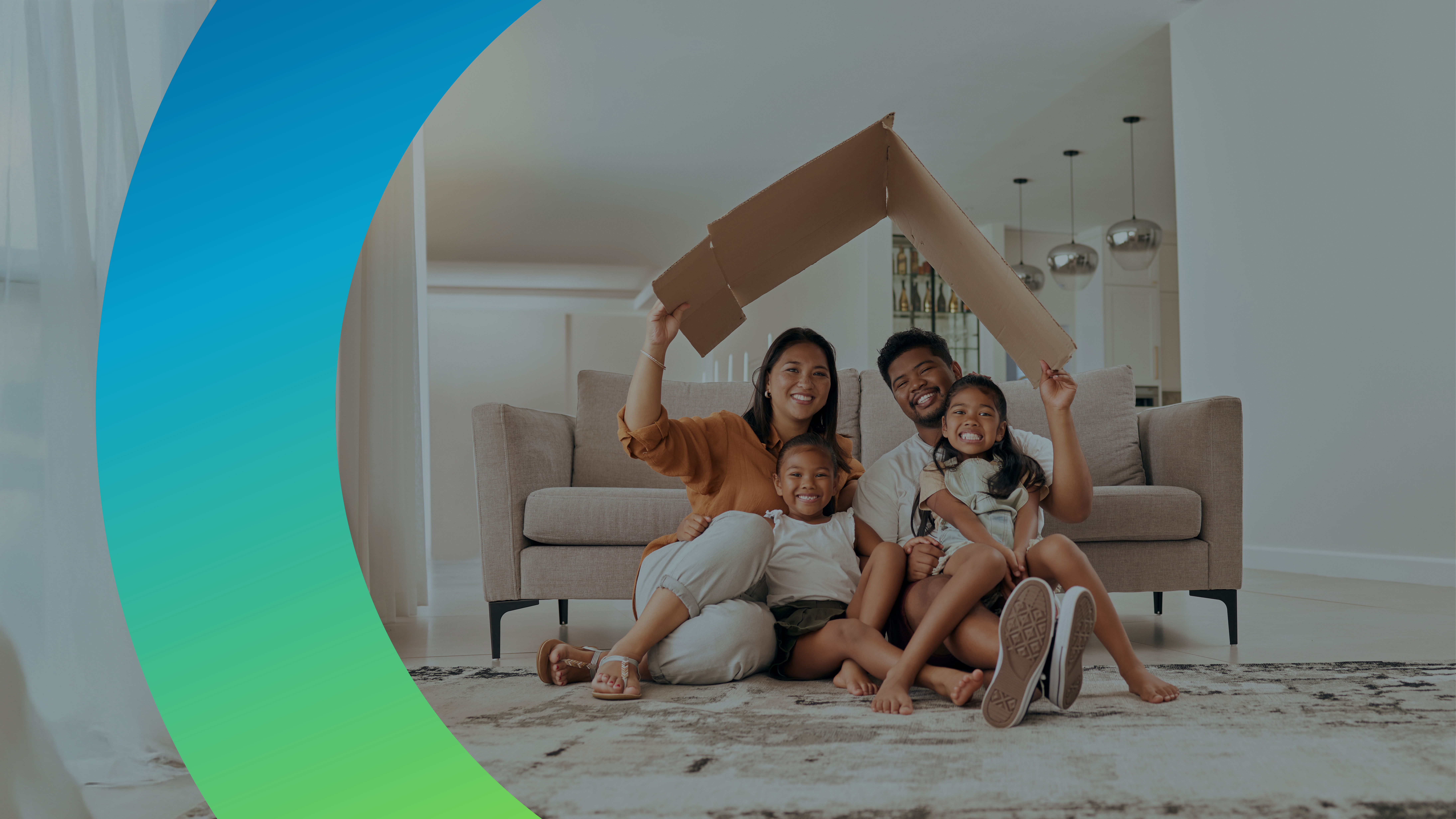 Happy couple reviewing insurance options together.